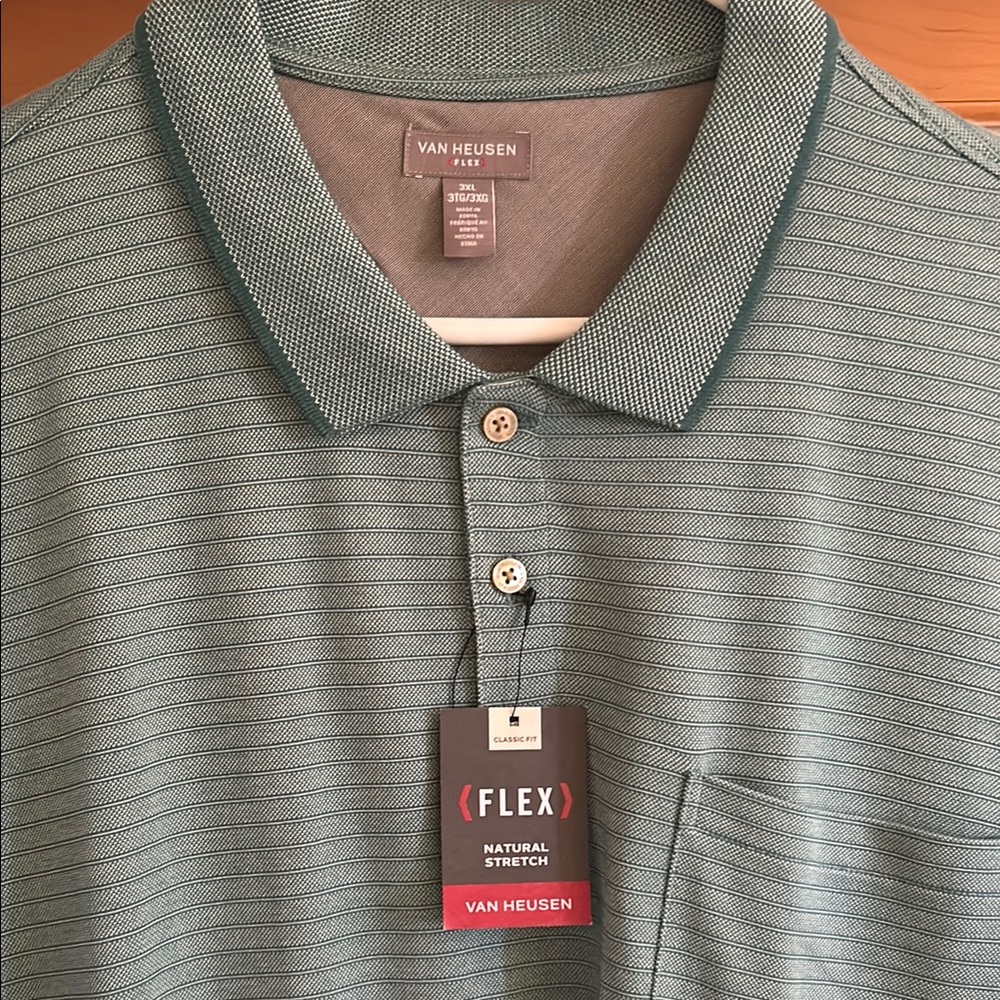 Van Heusen Men's Green Polo Shirt